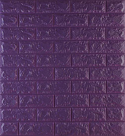 Самоклеюча декоративна 3D панель під фіолетову цеглу 700x770x7 мм