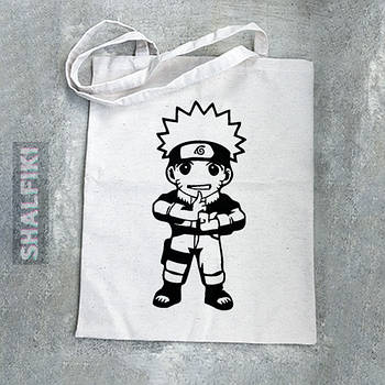 "Наруто Удзумакі (Наруто / Naruto)" еко сумка шопер двонитка з малюнком