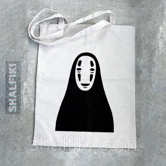 "Безликий Бог Каонасі (Віднесені привидами / Spirited away)" еко сумка шопер двонитка з малюнком