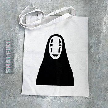 "Безликий Бог Каонасі (Віднесені привидами / Spirited away)" еко сумка шопер двонитка з малюнком