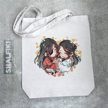 "Сє Лянь і Хуа Чен (Небесне благословення)" еко сумка шопер (з дном) двонитка з малюнком