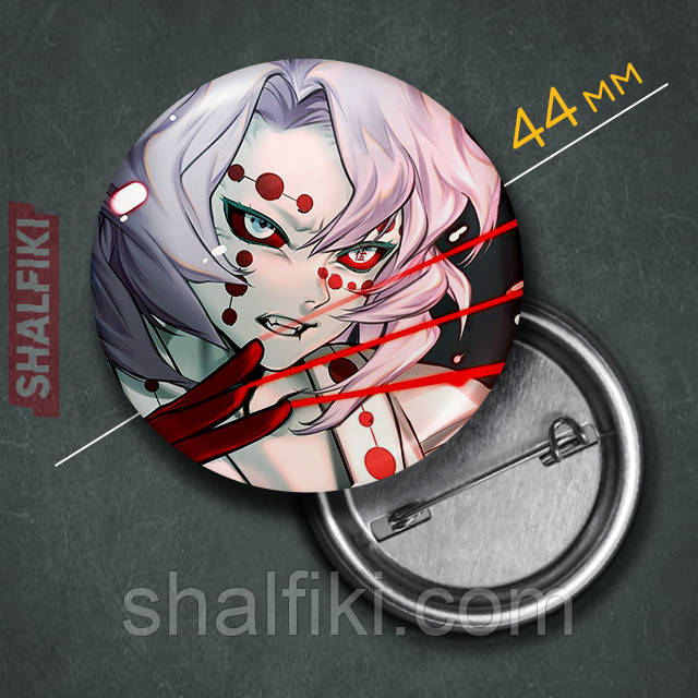 "Руі (Клинок, який знищує демонів / Demon slayer)" значок круглий на булавці Ø44 мм, фото 1
