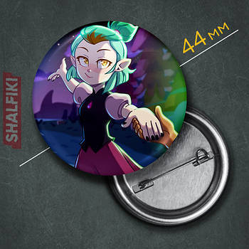 "Еміті Блайт (Совиний дім/ Owl house)" значок круглий на булавці Ø44 мм