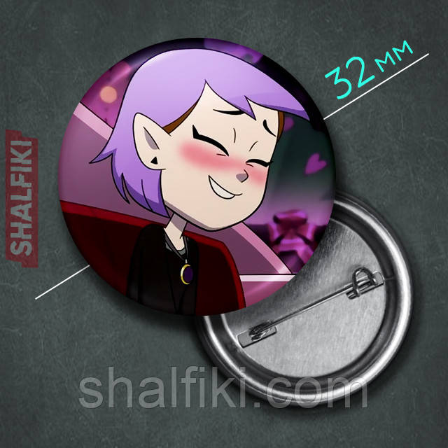 "Еміті Блайт (Совиний дім/ Owl house)" значок круглий на булавці Ø32 мм, фото 1