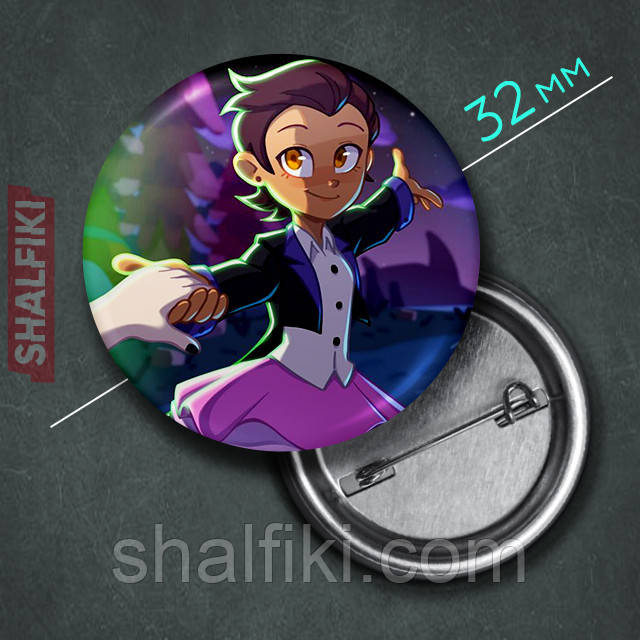 "Луз Носеда (Совиний дім / Owl house)" значок круглий на булавці Ø32 мм, фото 1