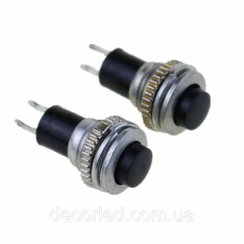 Кнопка без фіксації Китай чорна 88425, фото 1