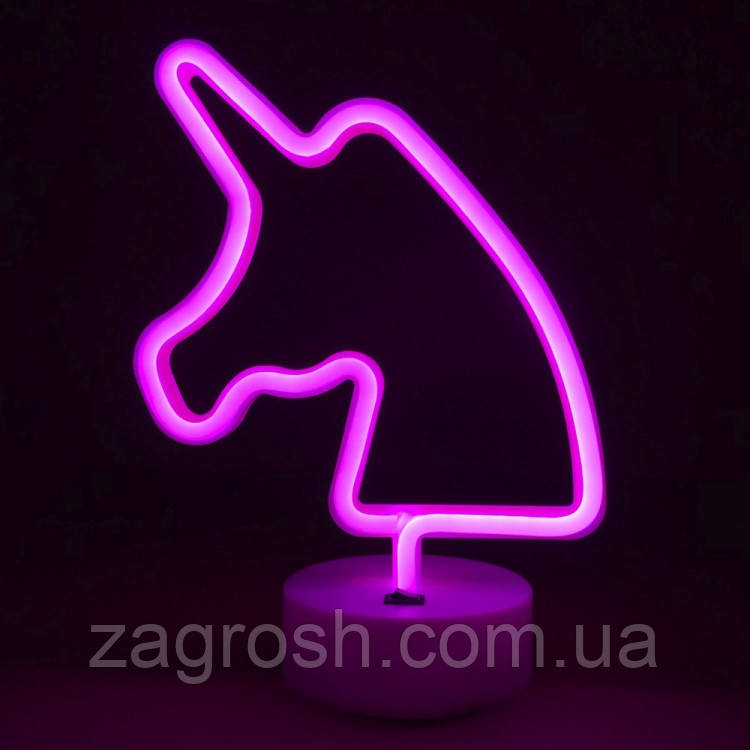 Неоновий нічник-світильник Єдиноріг LED для кімнати