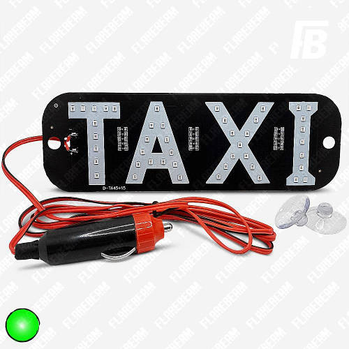 Табличка светодиодная (LED) TAXI такси, подкл. в прикуриватель, 19 см ...