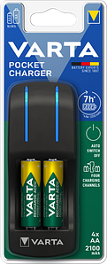 Зарядное устройство VARTA Pocket Charger + 4 x 2AA 2100