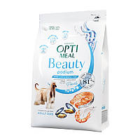 OptiMeal Beauty Podium Shiny Coat Dental Care (ОптiМіл Б'юті Подіум) сухий корм для собак для блискучої шерсті