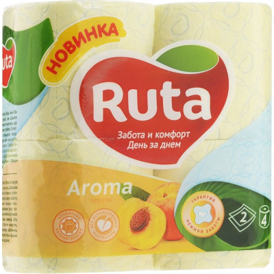 Туалетний папір Ruta Aroma Персик, двошаровий (4шт.)