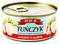 Тунец Кусочками в Воде Tunczyk Kawalki w Wodzie M&K 170 г Польша