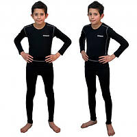 Комплект термобелья детский Europaw PRO Sport футболка с длинным рукавом и штаны черный (р. Y20-Y28)