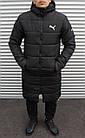 Чоловічий зимовий парк Nike чорна до -25*С ❖ Куртка Найк подовжена Пуховік з капюшоном тепла, фото 3