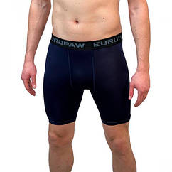 Треки спортивні компресійні велосипедки Europaw PRO еластичний спортивний трикотаж темно-сині