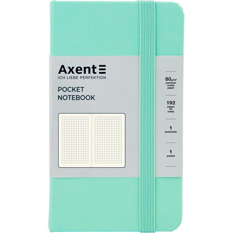 Нотатник Axent Partner 8301-44-A, A6-, 90x150 мм, 96аркушів, тверда обкладинка, мятна