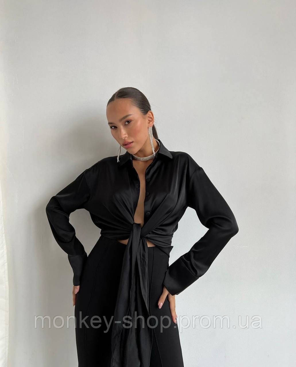 Рубашка атласна шовкова