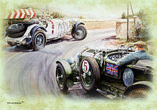 Вініловий Магніт "Авто гонка: flag England. by Vaclav Zapadlik № 5" 50х70 мм