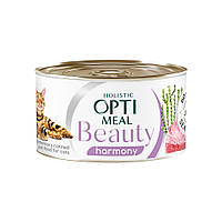 OptiMeal Beauty Harmony (ОптиМил Бьюти Гармони Тунец в желе) влажный корм для котов успокаивающий