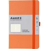 Нотатник Axent Partner 8201-42-A, A5-, 125x195 мм, 96листів, клітинка, тверда обкладинка, персик