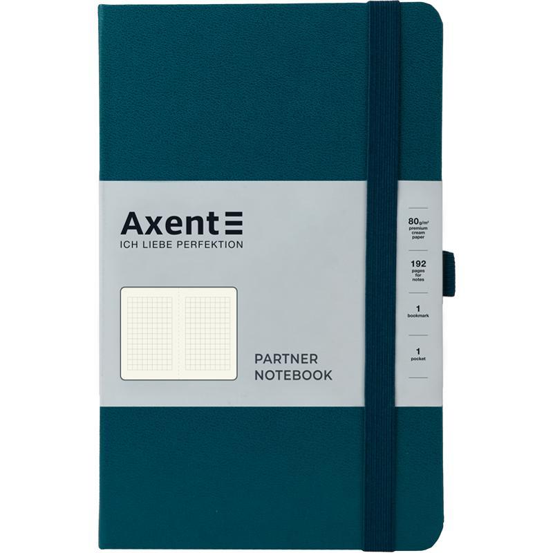 Нотатник Axent А5 Partner 8201-31-A, 125х195 мм, 96арк. кл. малахітовий, фото 1