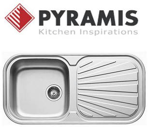 Кухонная мойка PYRAMIS Jumbo Margarita 1B 1D Linen (92mm), фото 2