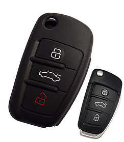 Силіконовий чохол для ключа AUDI (Ауді) A2 A3 A4 A6 R8 Q7 TT Чорний