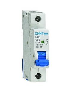 Авт. вимикач CHNT NB1-63 1P 63А 6kA DB 88416