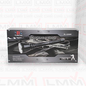Ліхтарик підстовбурний ручний BL Q3888-T6 3*18650 battery POLICE, фото 2