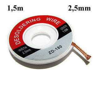Лента для снятия припоя ZD-180 2.5mm/1.5m