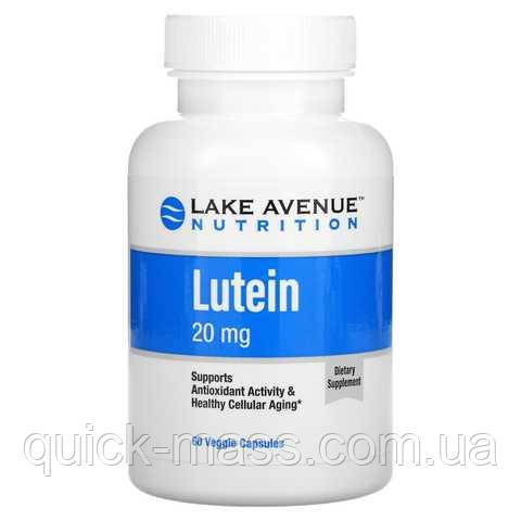 Вітаміни для зору Lake Avenue Lutein 20 mg 60 caps, фото 1