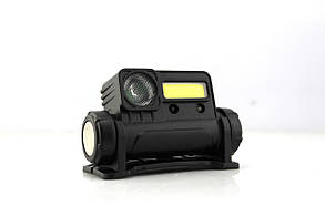 Налобний ліхтар BL123 COB+LED з USB зарядкою і сенсором увімкн., фото 4