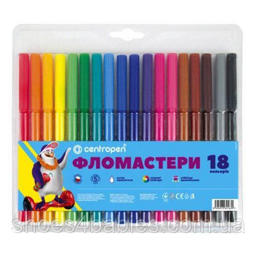 Фломастери, 18 кольорів