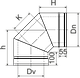 Коліно димохідне 90° нерж/нерж ø100/160мм, фото 2