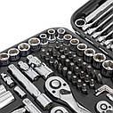 Набір інструментів 1/2" & 3/8" & 1/4", 219ед., Cr-V STORM ІНТЕРТУЛ ET-8219 (професійний) + подарунок, фото 9