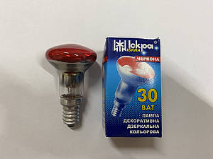 Лампа розжарювання дзеркальна 230-30 R39 E14 Іскра червоного кольору.