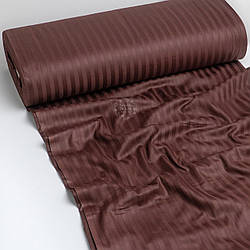 Страйп сатин, колір - коричневий, ширина 240 см (№4208)