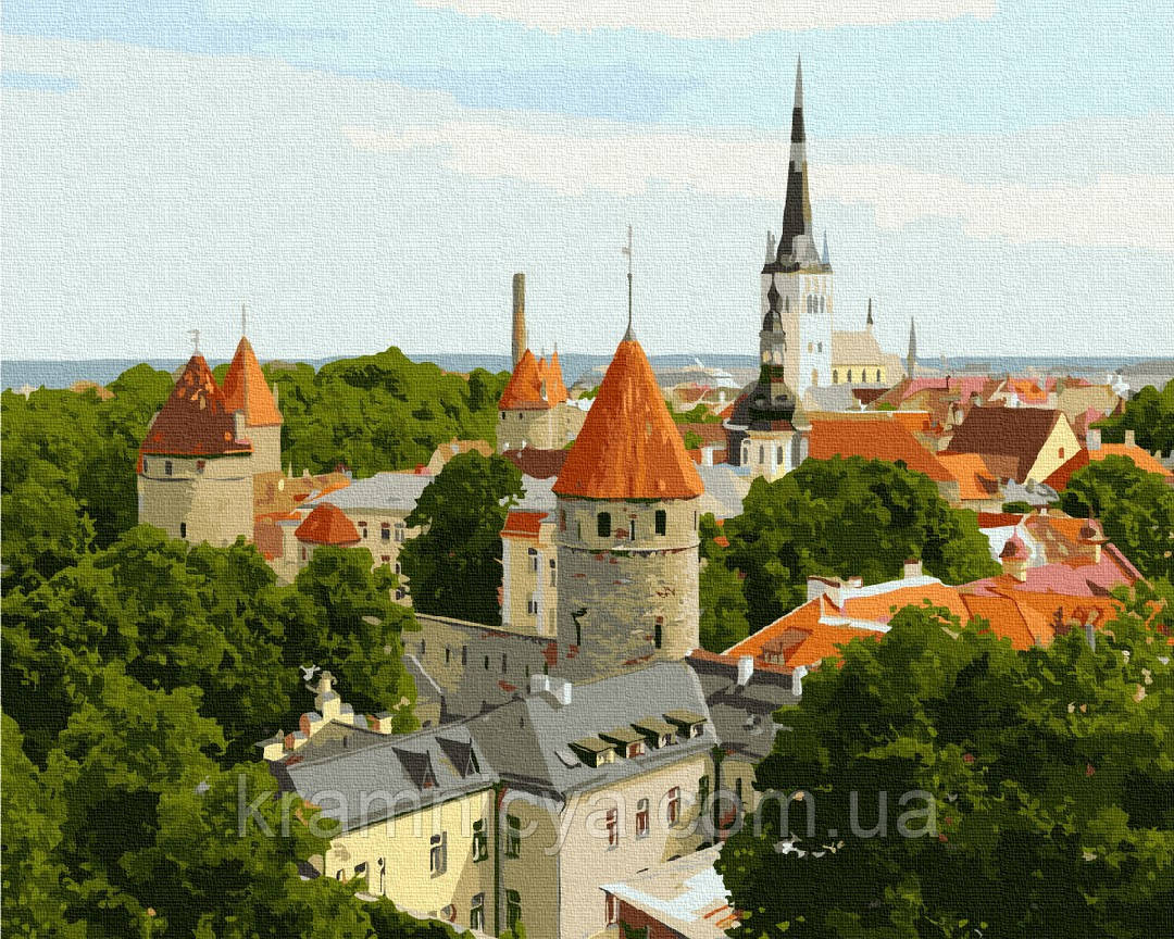 Картина за номерами Дахи старого Таллінна, 40х50 (GX8100)