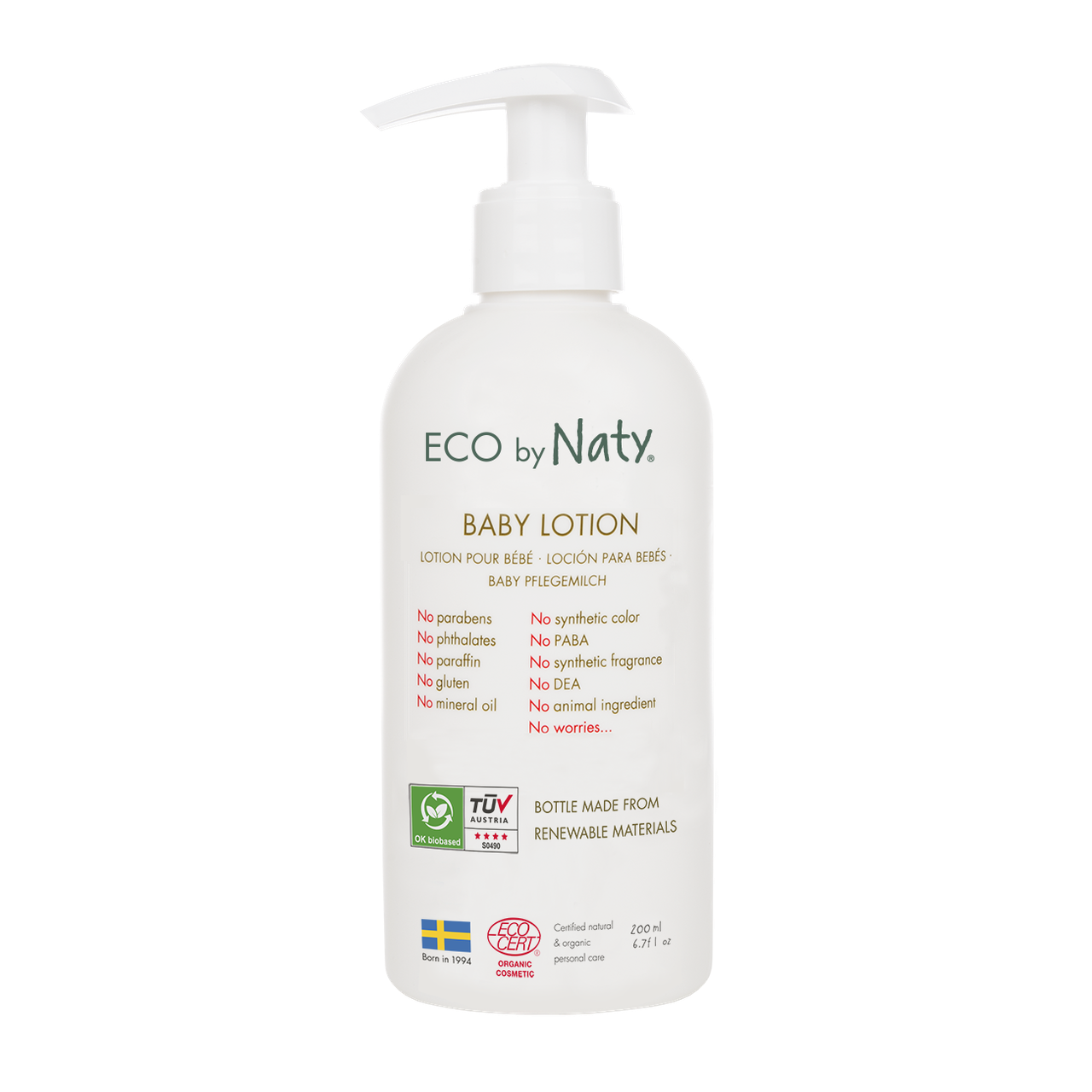 Органічний дитячий лосьйон Eco by Naty 200 мл.