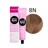 Крем-краска для волос без аммиака Matrix SoColor Sync 8N Светлый блондин натуральный 90 мл