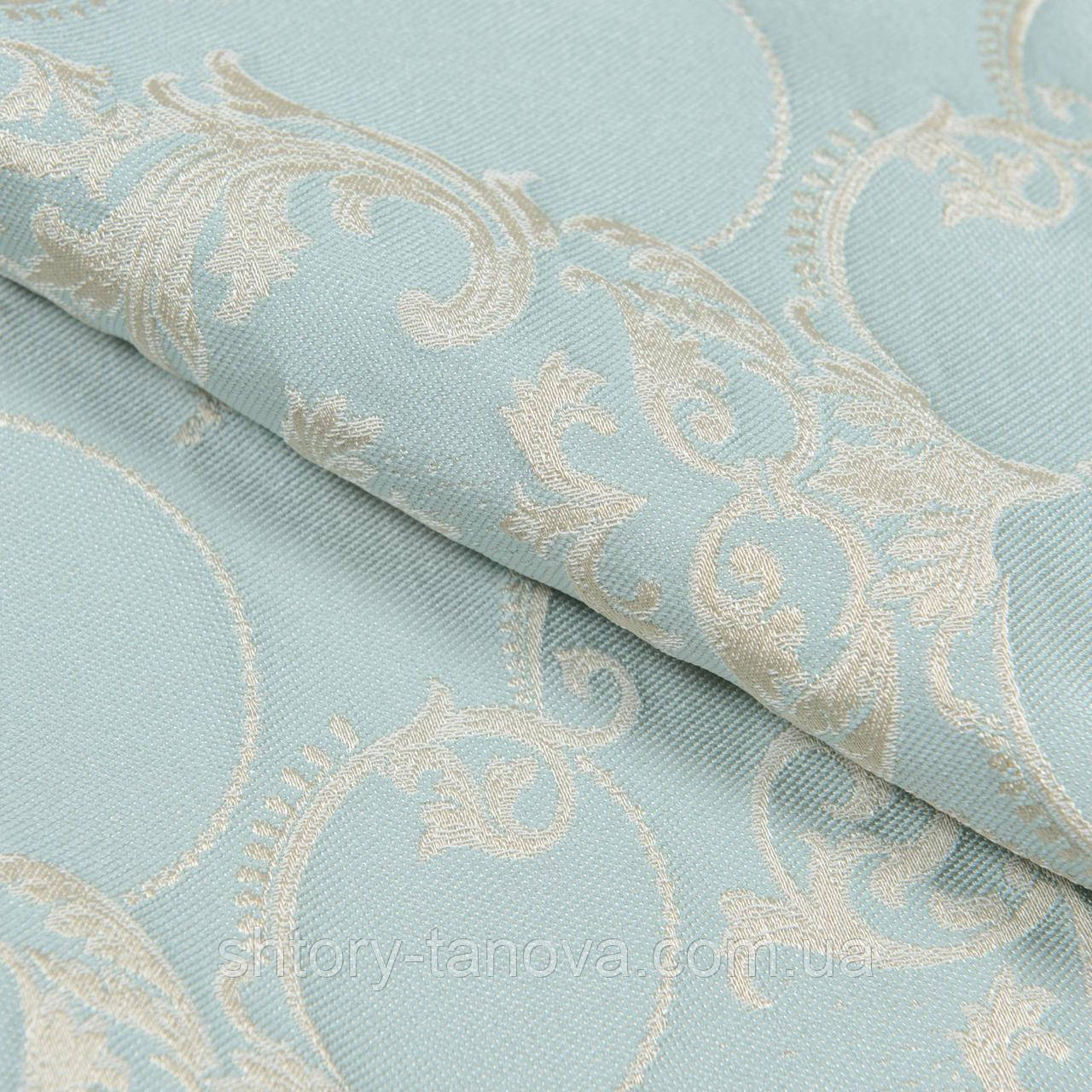 Жаккард НАРОН вензель / св. лазурит, фото 1