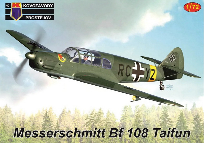 Пластикова модель 1/72 Kovozavody Prostejov 0339 німецький багатоцільовий літак Messerschitt Bf 108 Taifun