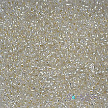 Бісер Preciosa10, 50г,№301-33119/78102, прозорий із срібною серединкою, білий