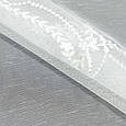 Тюль мікро сітка вишивка з фестоном МАДЕЛІН / молочний, фото 3