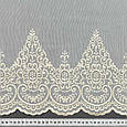 Тюль мікро сітка вишивка з фестоном МАДЕЛІН / похмурий, золото, фото 4