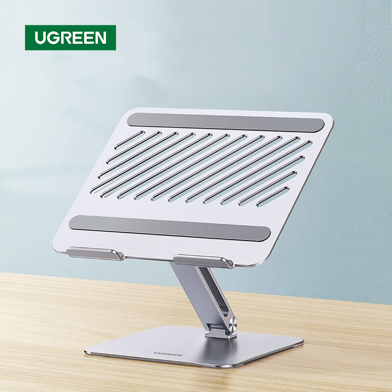 Подставка-держатель для ноутбука регулируемая UGREEN Full Angle Holder For Laptop металлическая (серый) - фото 1 - id-p1657444114