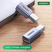 Адаптер-переходник для принтера USB-C на USB-B Ugreen Adapter Aluminum Case (серый)