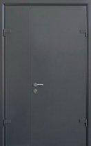 Вхідні двері ТМ Страж технічні Techno door Ral 9975 графіт 1200*2050