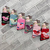 Шкарпетки з махрою вовняні ангора дитячі "ЯН&ЯНА" 16-18 розмір асорті НДЗ-07348