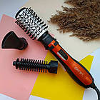 Фен-стайлер для волосся з 3 насадками, 1000Вт, Gemei GM 4828 / Фен-щітка для волосся з обертанням, фото 6